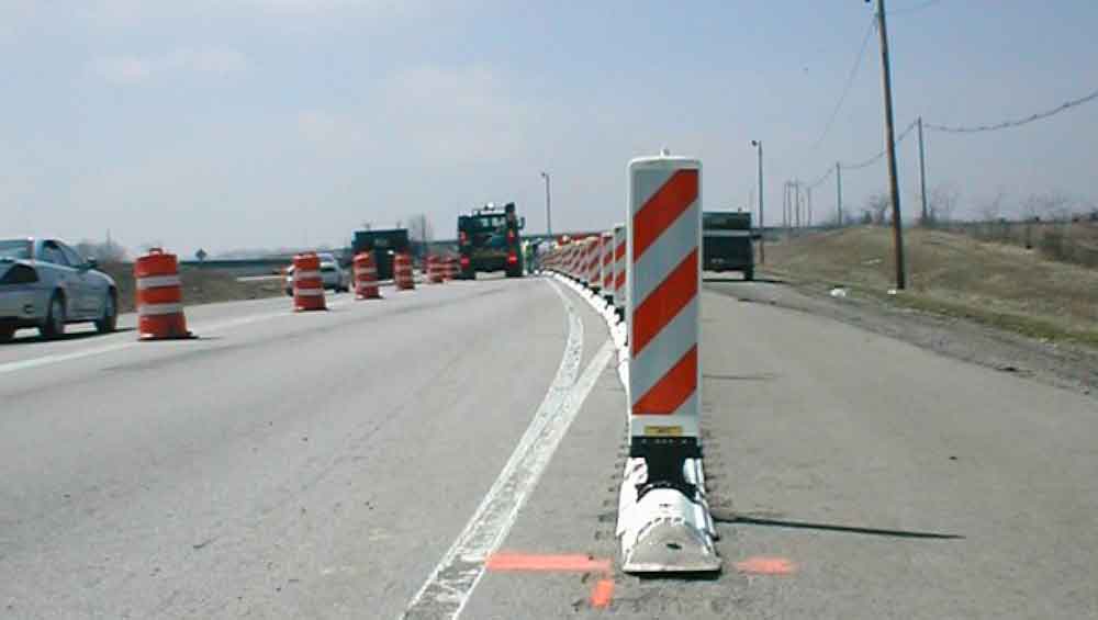 work zone lane separator